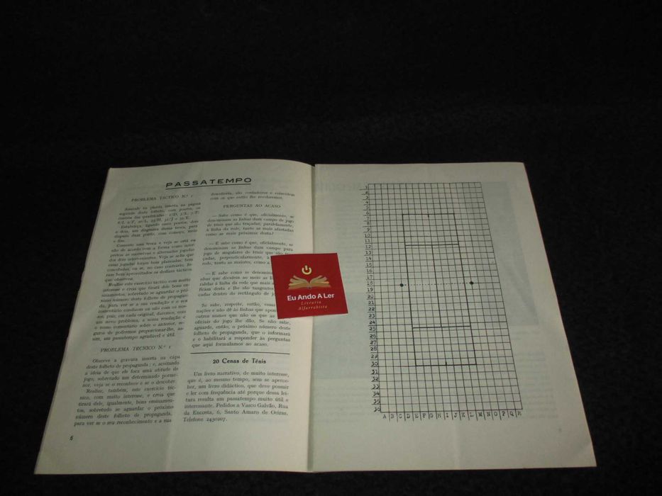 Livro Ao Serviço do Ténis Vasco Galvão 1ª edição 1963