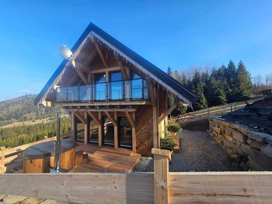 Domek z balią, dom Podhale, domek z kominkiem, dom pod lasem