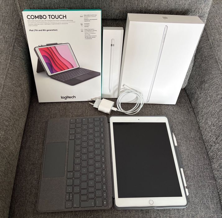 Tablet Apple iPad 10.2" 8 gen. 32 GB + klawiatura + Pencil