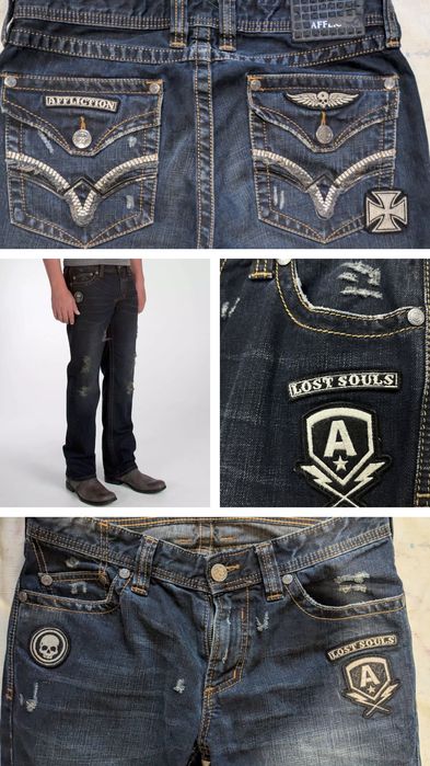 Affliction джинсы 32/33