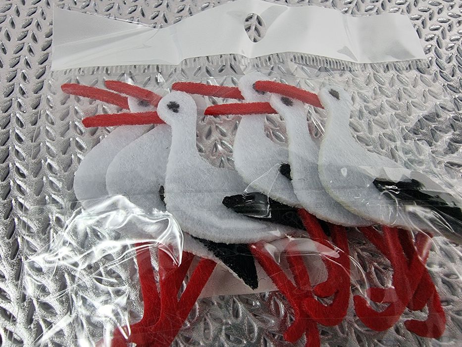 Naklejki z filcu bociany filcowe do przyklejania