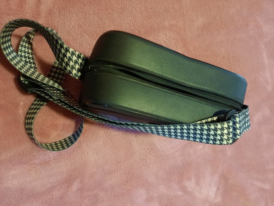 Bolsa borracha/ alça tecido xadrez NOVO PREÇO