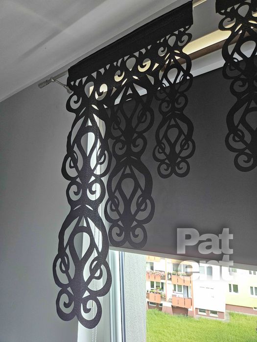 Firana panele ekranowe 60x100 cm żakardowe 2 sztuki na okno czarne