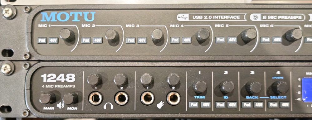 Interface audio MOTU 1248 USB + MOTU 8pre
Interfaces AVB Thunderbolt e interface de áudio USB
AVB Thunderbolt e interface de áudio USB