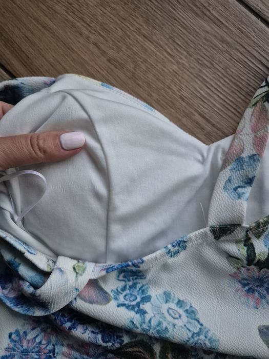 Wysyłka Gratis New Look 36 S Top biały bluzka biała błękitna niebieska