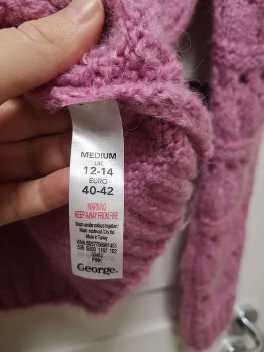 Sweter damski ciepły George rozmiar M 40/42