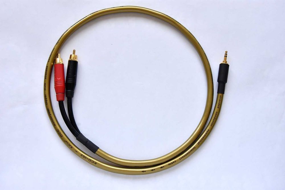 Interkonekt jack minijack TRS 2 RCA KACSA KCO-IS2 UP-OCC AMPHENOL