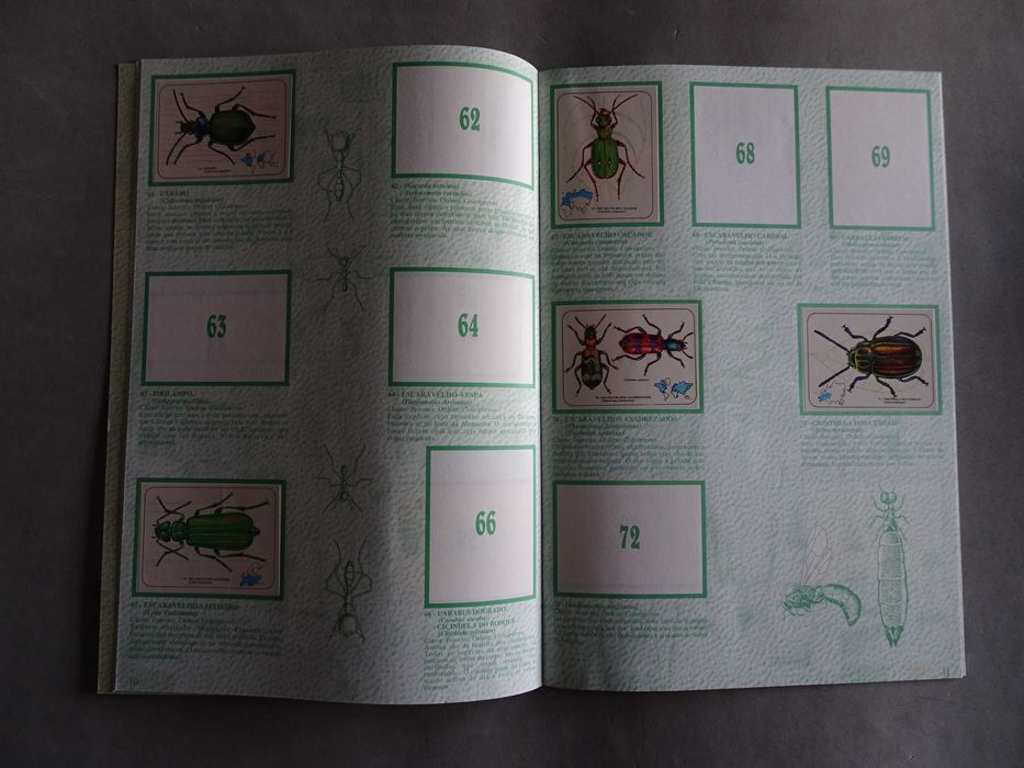 Caderneta de cromos O Mundo Maravilhoso dos Pequenos Seres (tem 38)