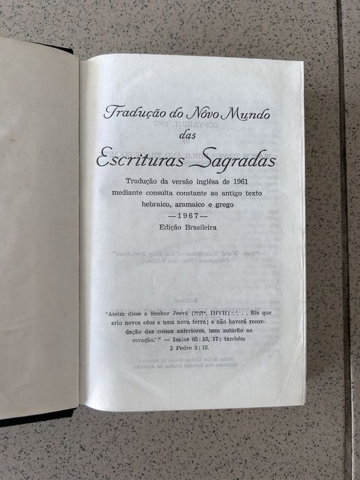 Tradução do novo mundo das escrituras sagradas