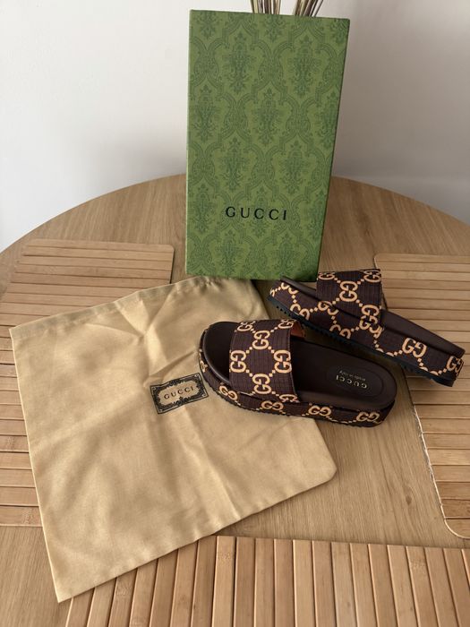 Klapki Gucci Marmot Sandały GG