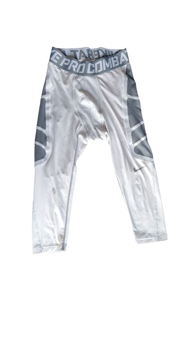 Bielizna termoaktywna biała 3/4 do koszykówki Nike PRO