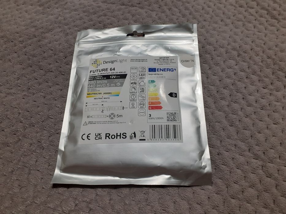 Taśma LED 880lm 4000K 370cm długości