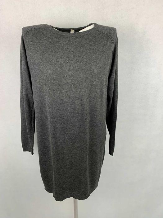 NOWY grafitowy prosty  długi sweter wkładany FRIENDTEX XL