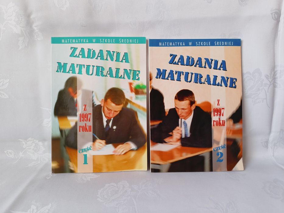 Zadania maturalne z matematyki, część 1 i 2, jak nowe