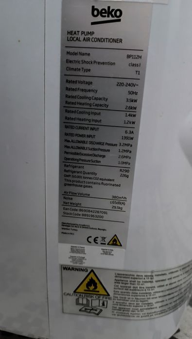AC portátil 12000 btu