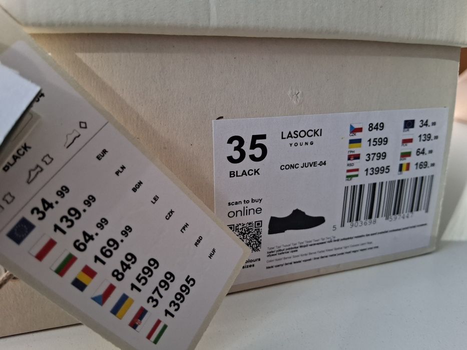 Buty pantofle komunijne 35 Lasocki