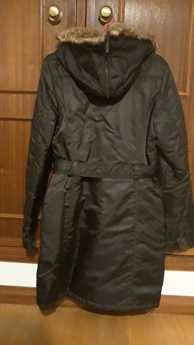 Casaco sobretudo comprido mulher, como novo