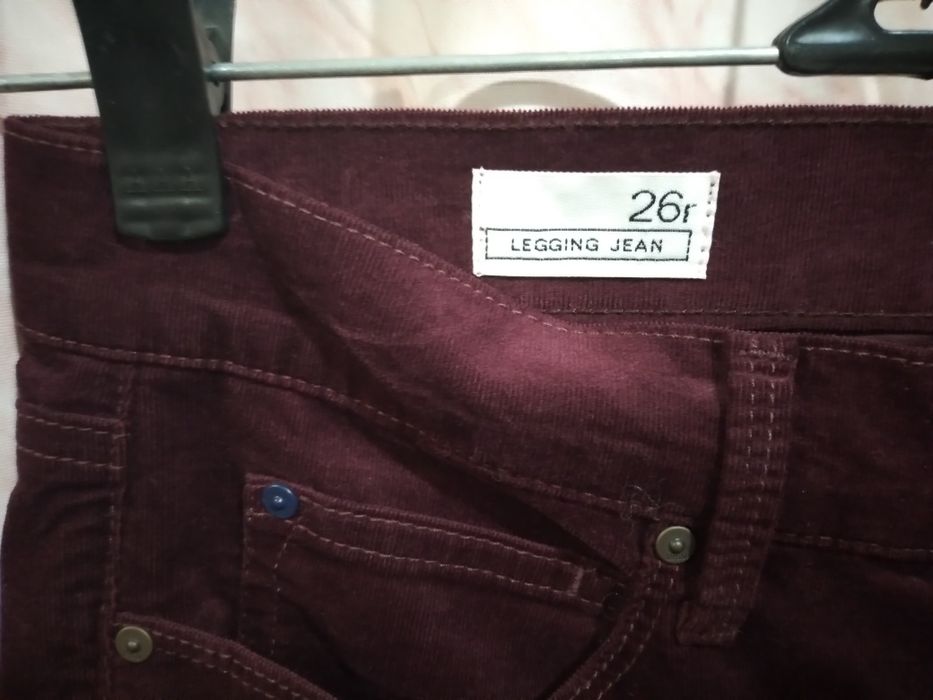 Подростковые брюки Gap микровельвет бордо 26 р