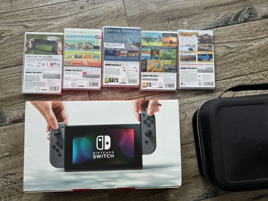 Mega okazja! Konsola Nintendo Switch duży zestaw 5 gier Zelda Fifa