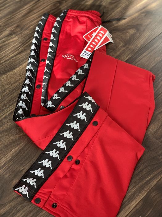 czerwone dresy KAPPA rozpinane