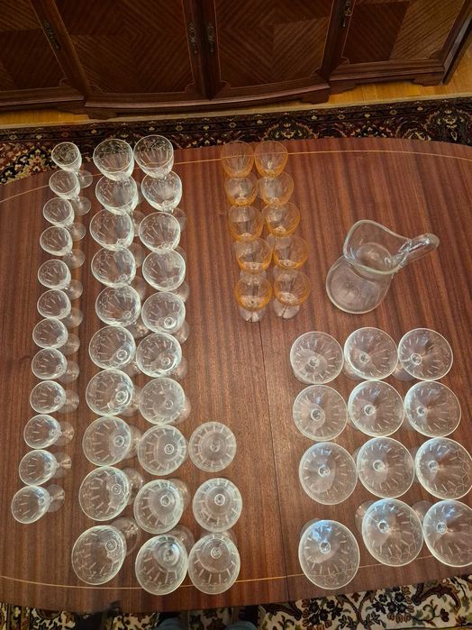 Serviço de Cristal Vintage – Padrão Geométrico Lapidado