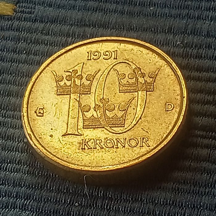 moeda suecia 10 kronor