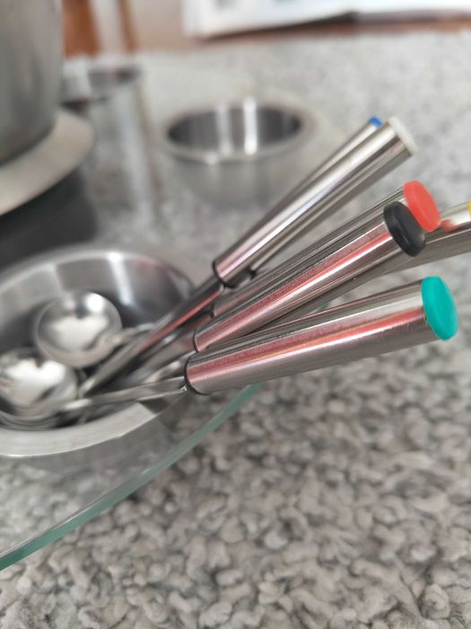 Fondue completo em Inox - com base giratória