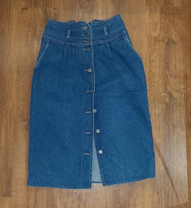 Джинсова юбка. Спідниця джинс міді