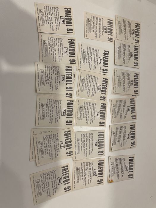 Cromos diversas equipas 1991