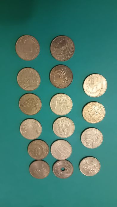 Monety 2 zl różne roczniki i stany 16 sztuk
