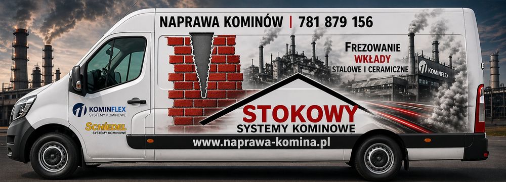 Wkłady kominowe ⁹ do pelletu frezowanie  KOMIN-FLEX