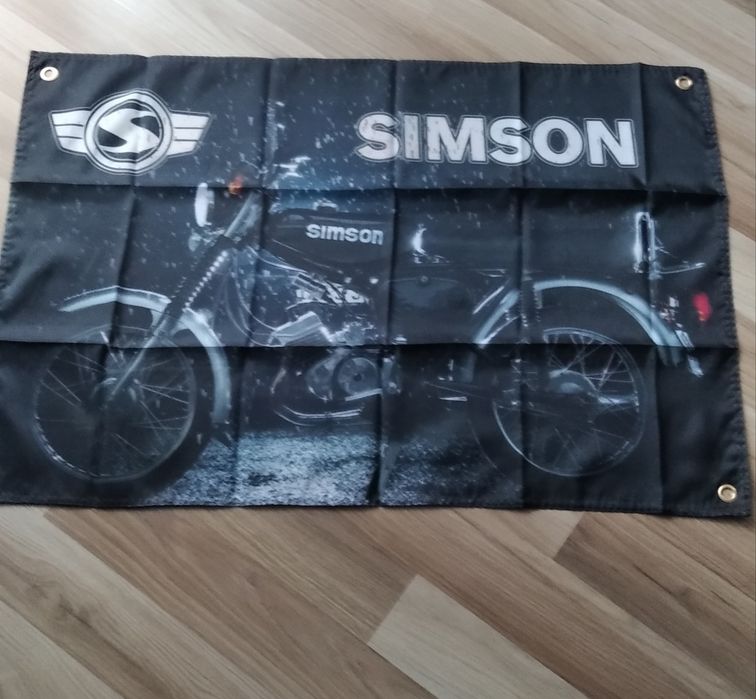 Plakat baner simson 90x60cm z materiału S51,S53 enduro