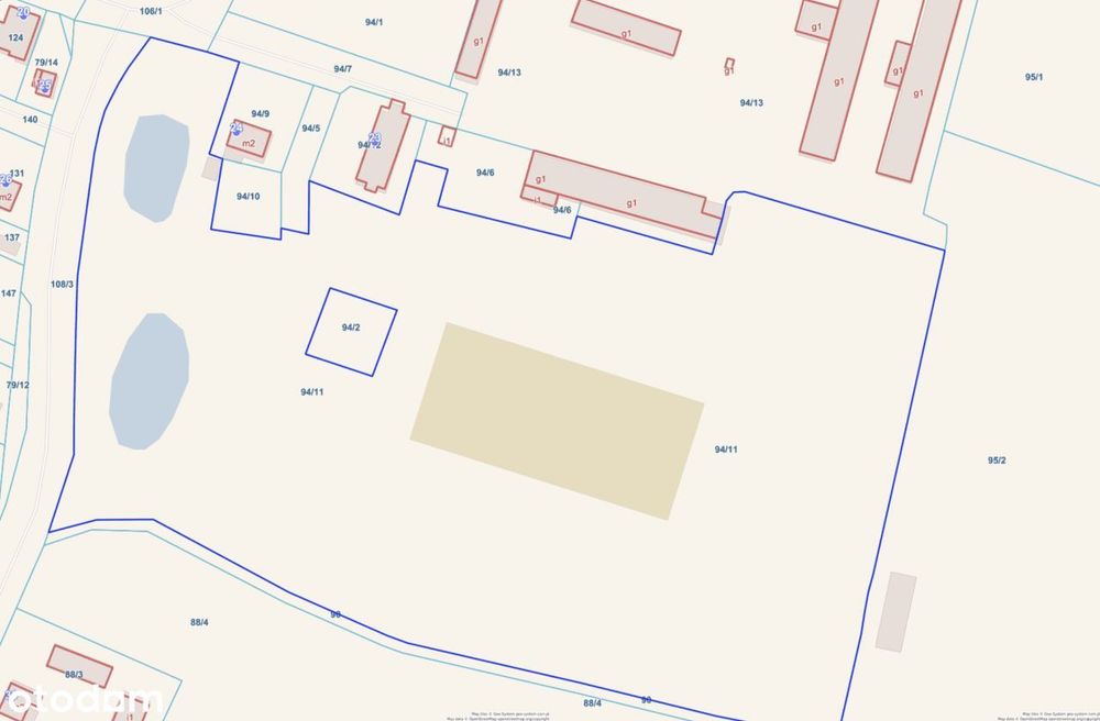 Piękna działka z lasem i stawem Pałac Dwór Otoczna