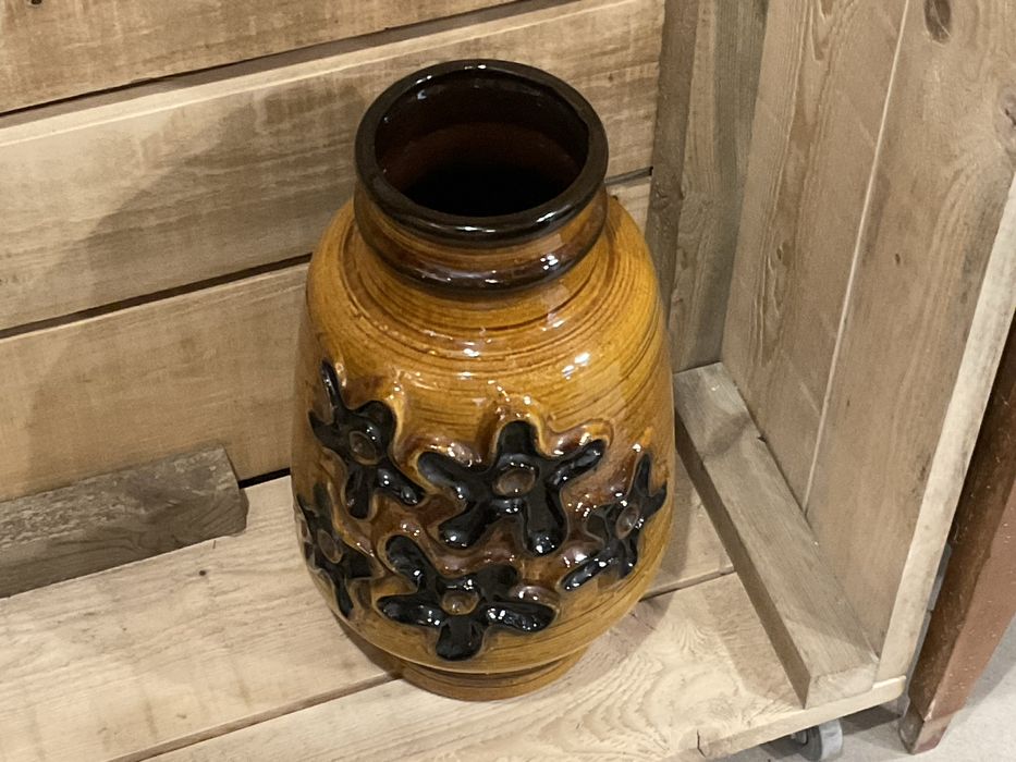 Duży ceramiczny WAZON w odcieniach brązu