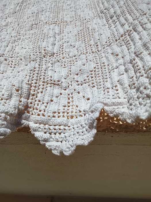 TOALHA DE MESA DE ALGODÃO TRICOTADO ARTESANAL