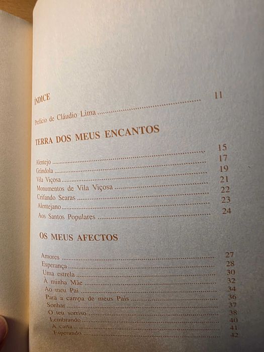 Livro "Os Versos dos meus Afectos" de José Godinho Pinto