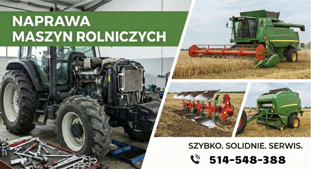 Naprawa Ciągników, Maszyn Rolniczych, Piaskowanie, Usługi polowe