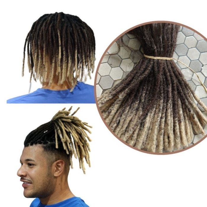 Dread pontas loiras 20 cm - 6-7mm