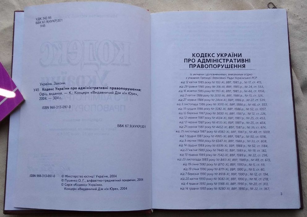 КУАП 2004. Кодекс України про адміністративні правопорушення