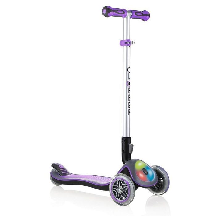 Дитячий самокат Globber My Free Fold Up Lights Elite (фіолетовий)
