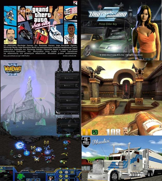 B.Mocny Zestaw RETRO do Gier 2x3.0Ghz/Ram-8GB/Grafika-1GB/Monitor 17'