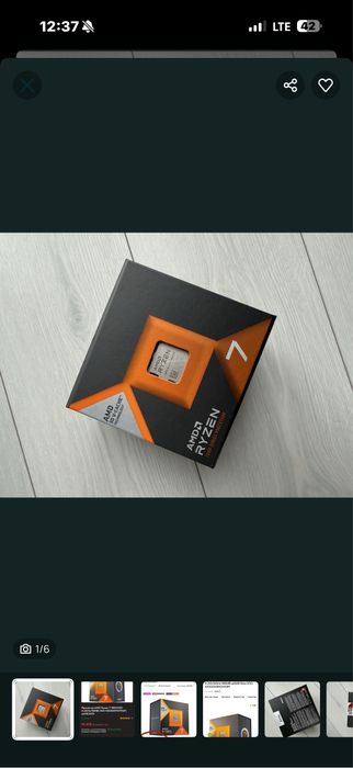 Процесор новий !AMD Ryzen 7 7800X3D 4.2GHz/96MB (100-100000910WOF) sAM5 BOX