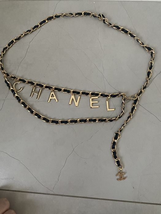 Chanel Pasek talia skóra