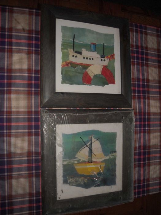 Quadros rusticos praia vintage Novos