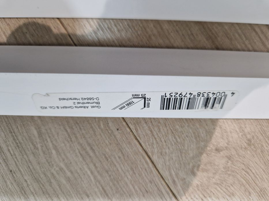 3x profil kątownik biały PCV 1 metr / plastikowy