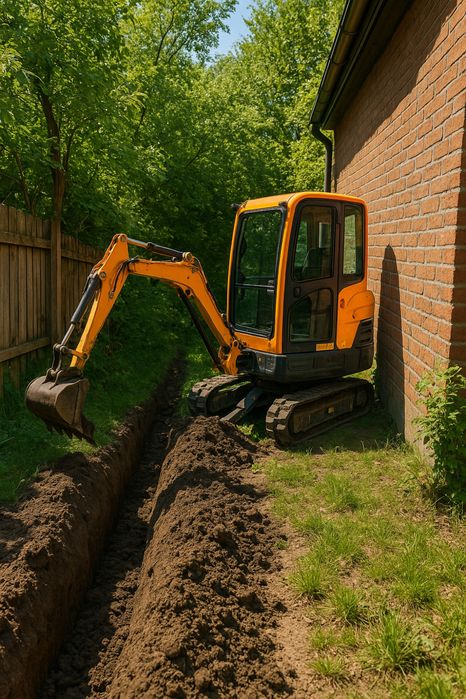 Копання траншей, котлованів у важкодуступних місцях.