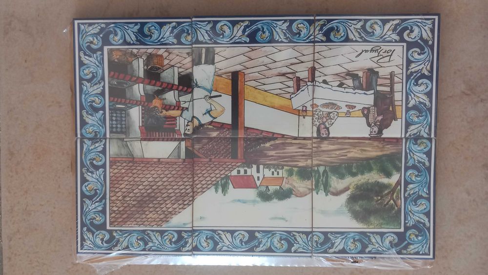 NOVO - Painéis de Azulejos PAISAGEM ALENTEJANA 30 x 20 cm Rústico