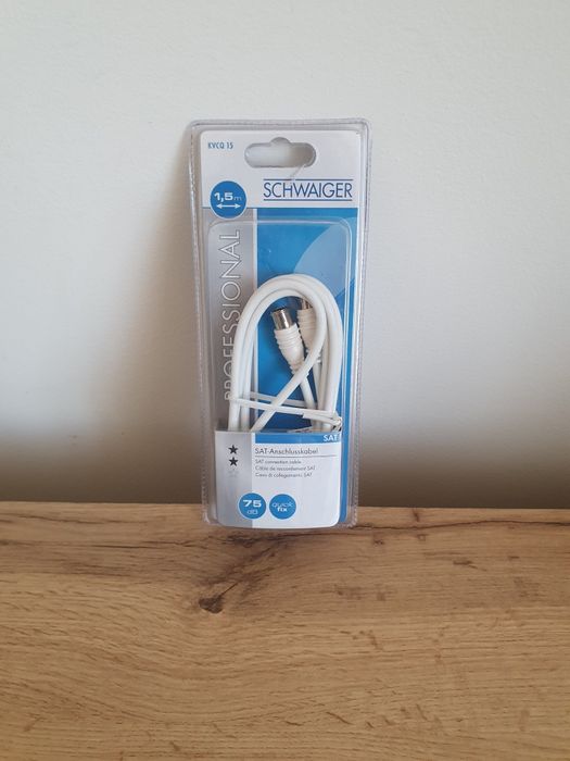 Kabel przyłączeniowy SAT z szybkozłączem 1.5m Schwaiger