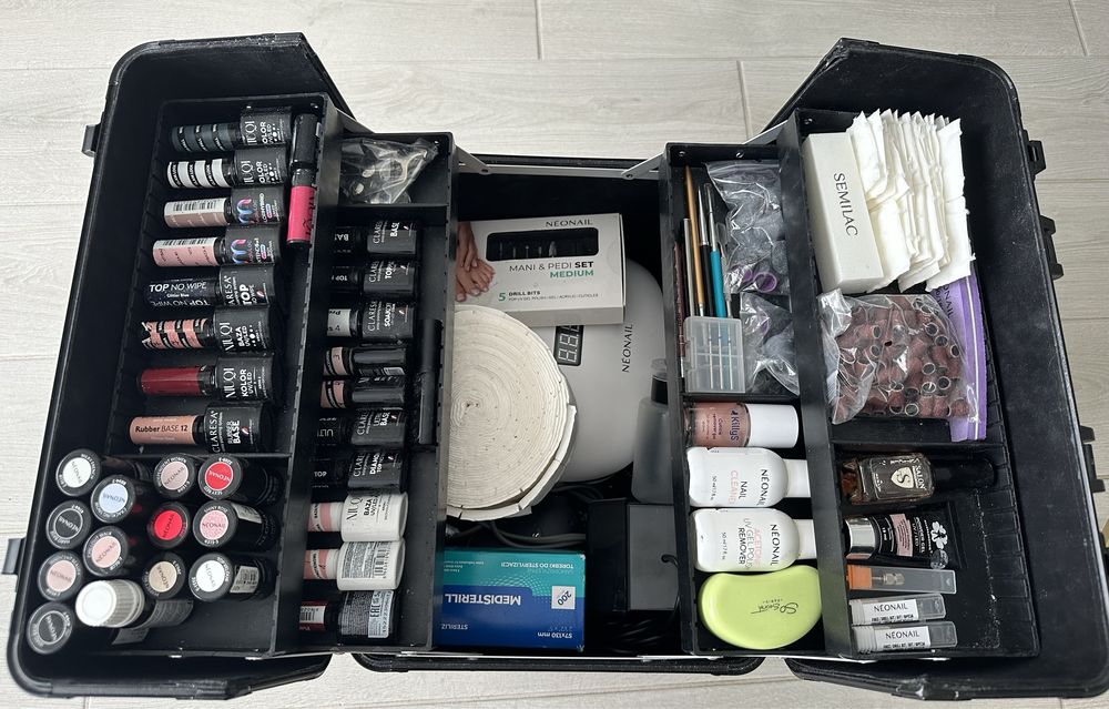 Набір для манікюру та педикюру фрезер лампа