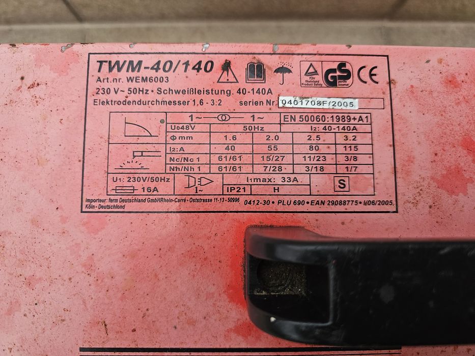 Spawarka elektrodowa TWM-40/140